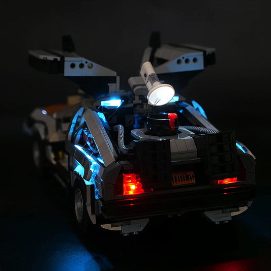 DIY building block lighting suitable for LEGO 10300 Back to the Future Time Machine, car LED remote control lighting