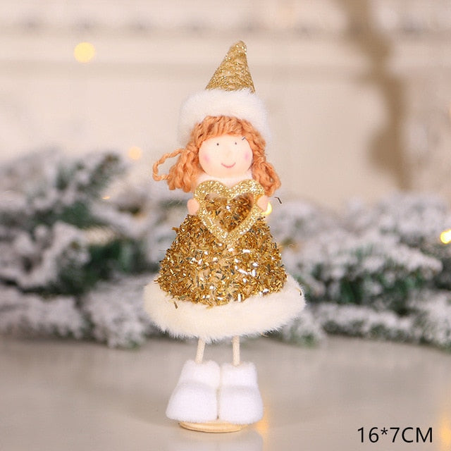 New Year Latest Christmas Angel Dolls Cute Xmas Tree Ornament Noel Deco Christmas Decoration for Home Navidad Kid Gift