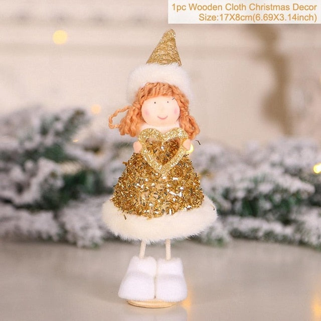 Christmas Angel Doll Merry Christmas Decor for Home Christmas Elf Tree Pendant Xmas Gifts Deco Noel Navidad New Year