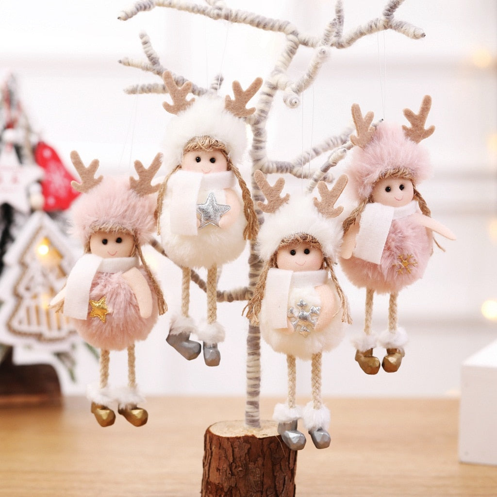 New Year Latest Christmas Angel Dolls Cute Xmas Tree Ornament Noel Deco Christmas Decoration for Home Navidad Kid Gift