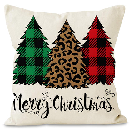 Christmas dwarf pillow cover home living room decoration pillowcase linen printed cushion cover