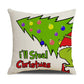 Christmas Pillow Cover Linen Christmas Greentown Cartoon Home Bedroom Pillow Sofa Cushion Cover