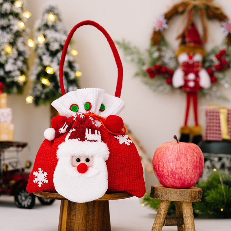 Christmas decoration products, apple bags, creative cartoon Christmas tote bags, elderly snowman gift bags