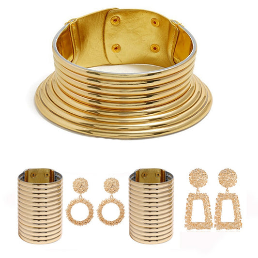 New Products Popular Jewelry Long Neck Ethnic Style Exaggerated Personality Metal Collar