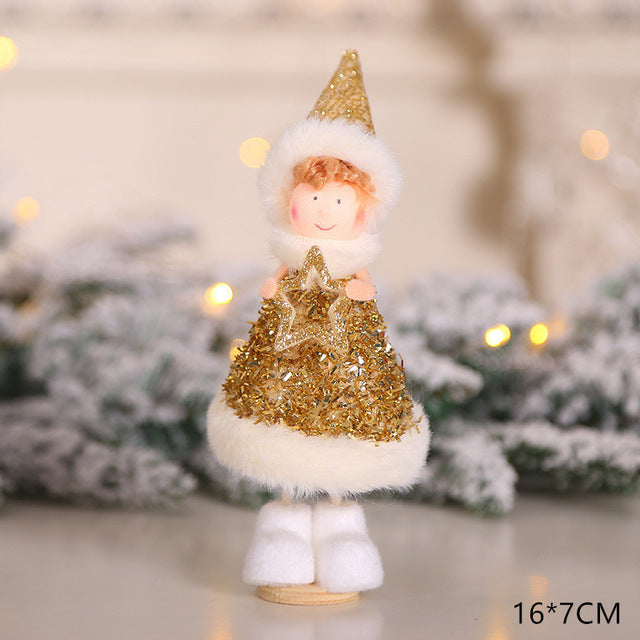 New Year Latest Christmas Angel Dolls Cute Xmas Tree Ornament Noel Deco Christmas Decoration for Home Navidad Kid Gift