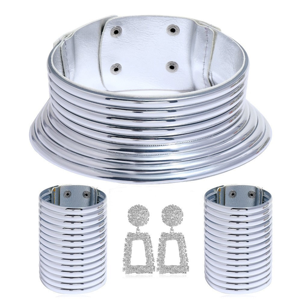 New Products Popular Jewelry Long Neck Ethnic Style Exaggerated Personality Metal Collar