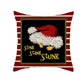 Christmas Pillow Cover Linen Christmas Greentown Cartoon Home Bedroom Pillow Sofa Cushion Cover