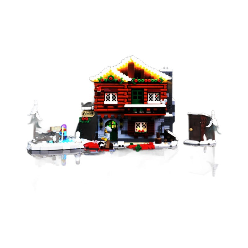 DIY lighting compatible with LEGO 10325 winter snow mountain cabin building blocks with remote control LED lighting