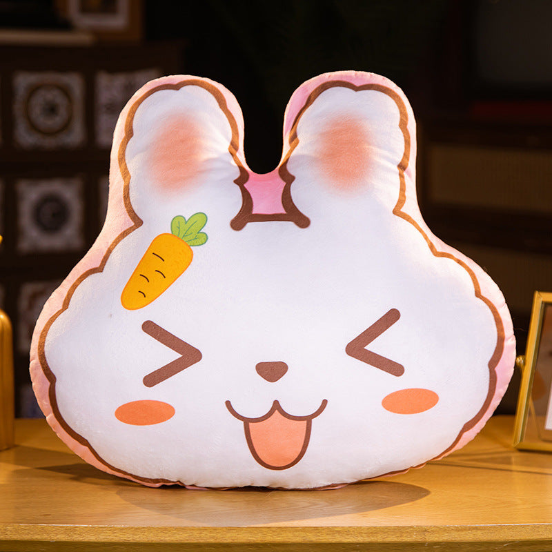 New Cartoon Rabbit Double Sided Printed Pillow Home Furnishing Pillow with Zipper Removable and Washable