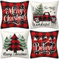 Black and red checkered car letter pillow cover, Amazon home sofa cushion cover, holiday pillow