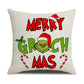 Christmas Pillow Cover Linen Christmas Greentown Cartoon Home Bedroom Pillow Sofa Cushion Cover