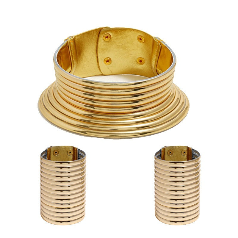 New Products Popular Jewelry Long Neck Ethnic Style Exaggerated Personality Metal Collar