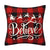 Black and red checkered car letter pillow cover, Amazon home sofa cushion cover, holiday pillow