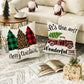 Christmas dwarf pillow cover home living room decoration pillowcase linen printed cushion cover