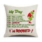 Christmas Pillow Cover Linen Christmas Greentown Cartoon Home Bedroom Pillow Sofa Cushion Cover