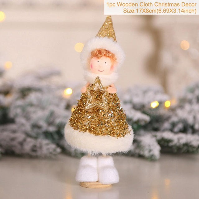 Christmas Angel Doll Merry Christmas Decor for Home Christmas Elf Tree Pendant Xmas Gifts Deco Noel Navidad New Year