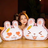 New Cartoon Rabbit Double Sided Printed Pillow Home Furnishing Pillow with Zipper Removable and Washable
