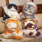 New Cute Double-Sided Printing Cat Pillow Plush Cat Pillow Home Pillow Zipper Removable And Washable
