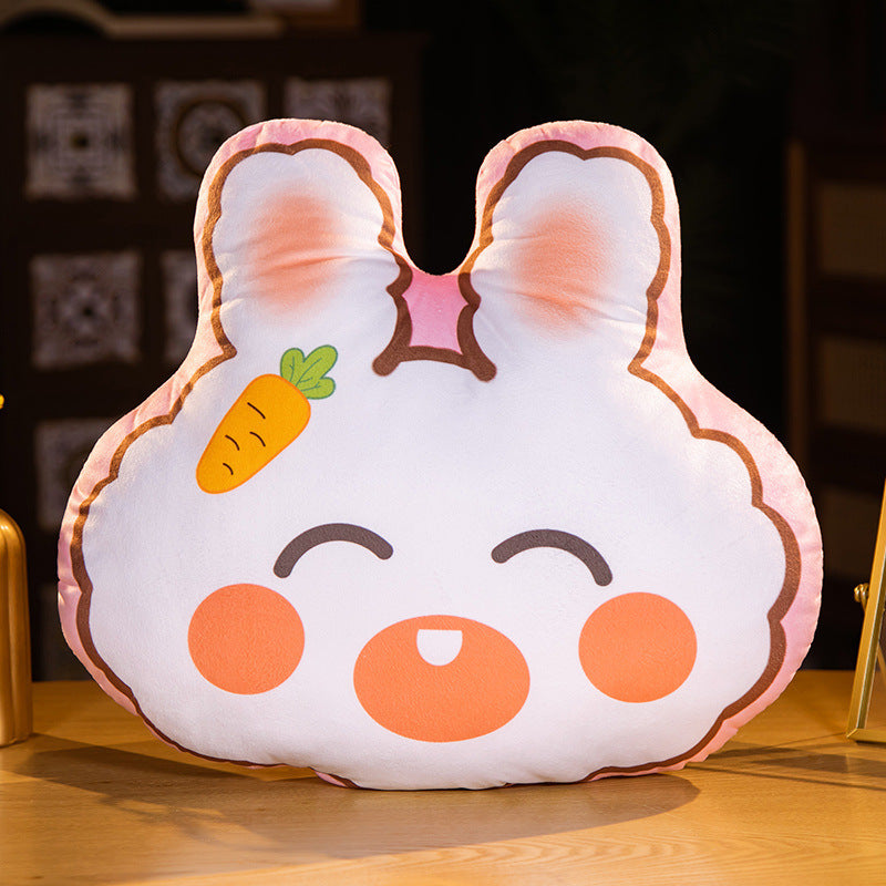 New Cartoon Rabbit Double Sided Printed Pillow Home Furnishing Pillow with Zipper Removable and Washable