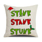 Christmas Pillow Cover Linen Christmas Greentown Cartoon Home Bedroom Pillow Sofa Cushion Cover