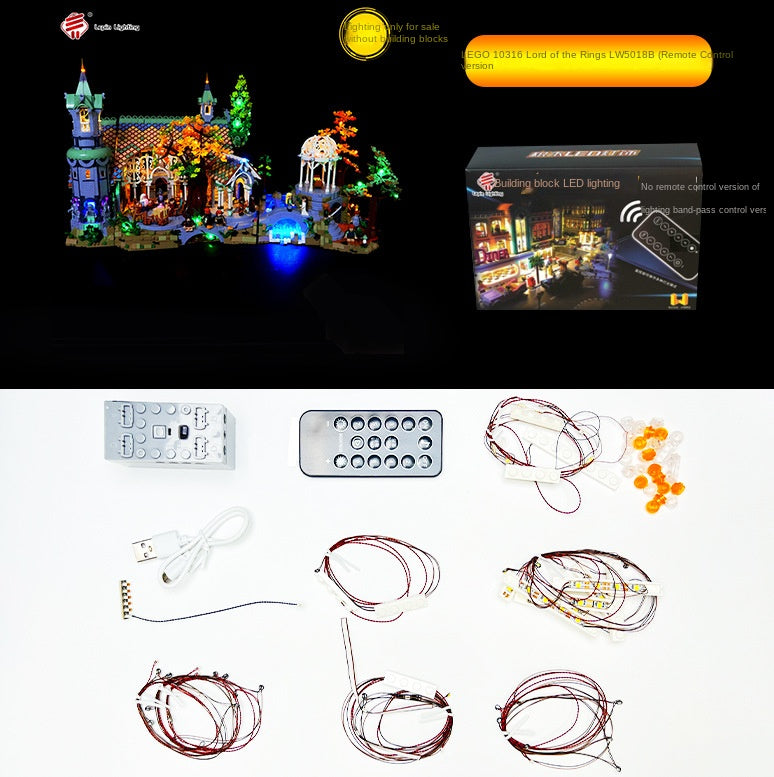 LP building block lighting suitable for LEGO Lord of the Rings 10316 Yugu Rivendell Castle LED remote control lighting