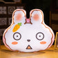 New Cartoon Rabbit Double Sided Printed Pillow Home Furnishing Pillow with Zipper Removable and Washable