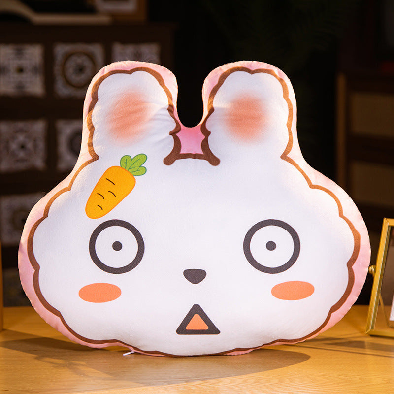 New Cartoon Rabbit Double Sided Printed Pillow Home Furnishing Pillow with Zipper Removable and Washable