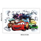 Car Story Children's Room Wall Sticker Self adhesive Poster Cartoon 3D Broken Wall Wall Decoration Sticker