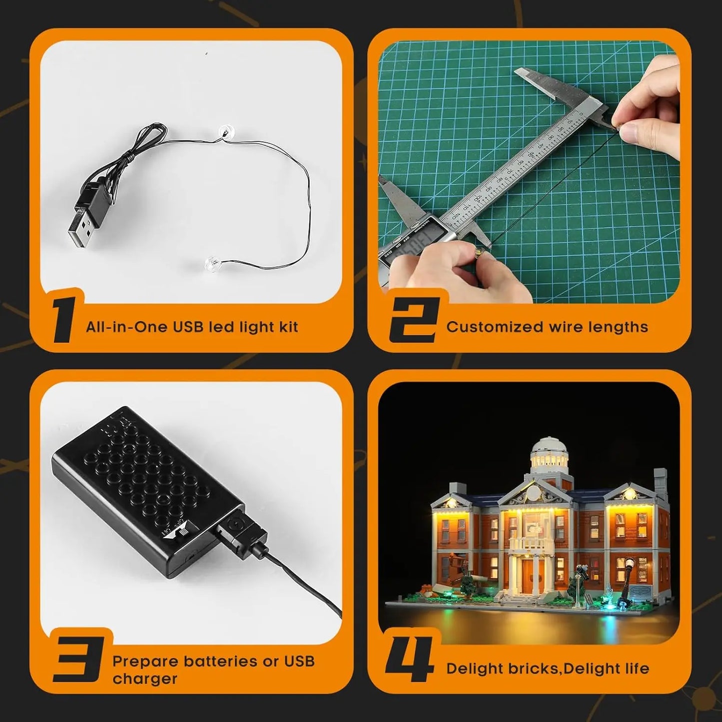 Yearicks compatible with LEGO building block lighting 76294 Xavier Genius Youth School LED decorative lighting