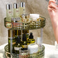 Luxury Dresser Cosmetics Rotating Storage Shelf Box Toilet Desktop Perfume Skin Care Products Shelf Tray